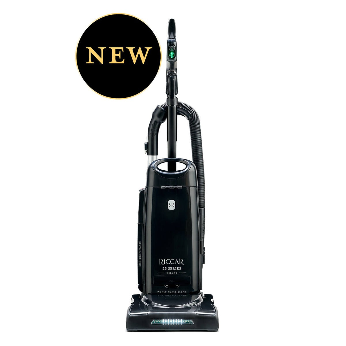 Riccar Deluxe Clean Air Upright Vacuum (R25D) - Powerful HEPA Filtration for Pet Hair & Allergens - Perfect for Hardwood Floors & Carpets