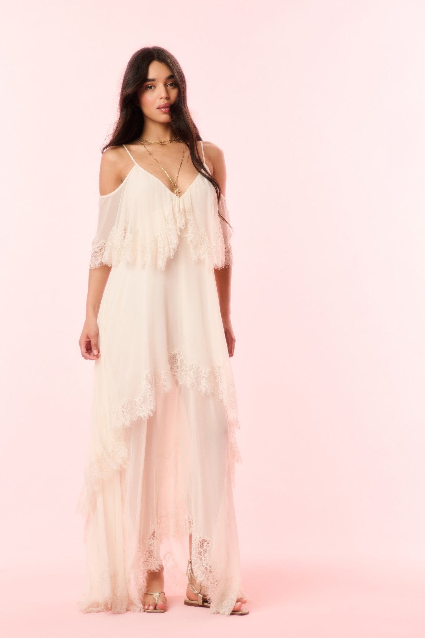 Annavelle Elegant Silk Chiffon Maxi Dress for Women - Flowy Long Evening Gown for Weddings, Parties & Special Occasions