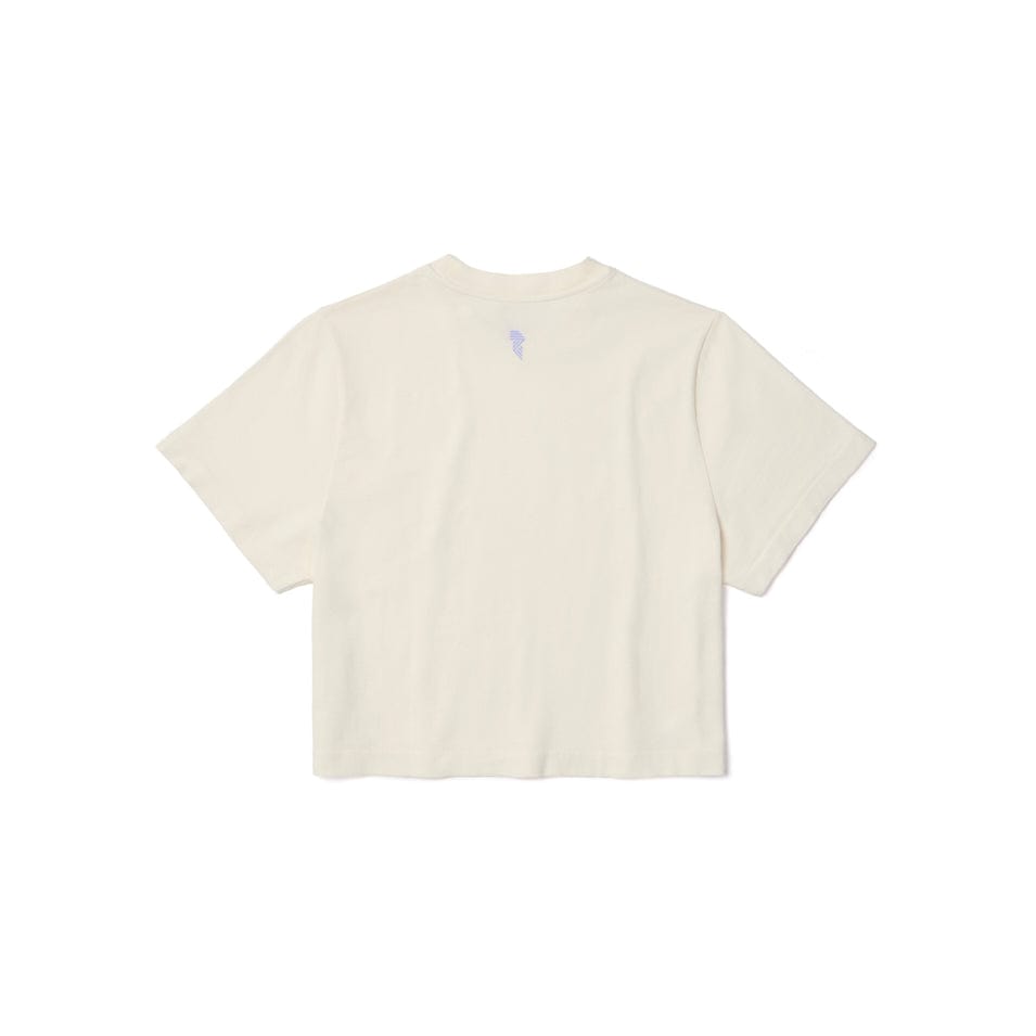Off-White Crop Tee for Women - Trendy Short Sleeve T-Shirt | Perfect for Streetwear, Casual Outfits & Summer Fashion