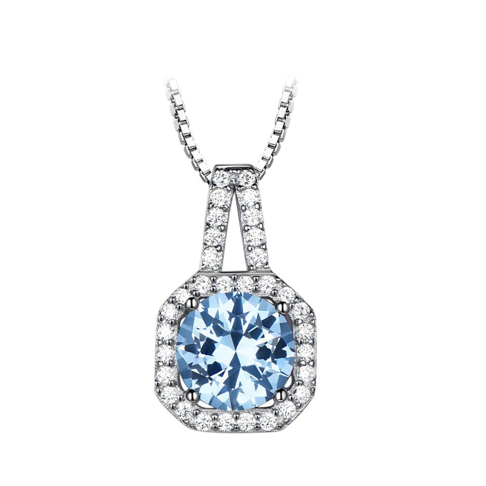925 Sterling Silver Square Pendant Necklace for Women - Elegant Silver Chain Necklace Jewelry Gift for Her, Perfect for Parties, Weddings & Everyday Wear