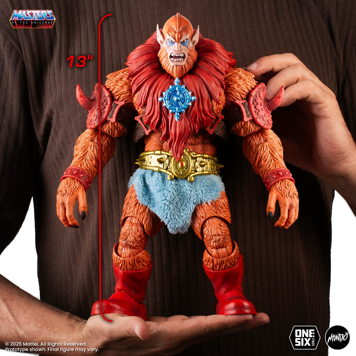 Masters of the Universe Beast Man 1/6 Scale Action Figure - Classic Variant Collectible Toy for Display & Play | Perfect for Fans, Collectors, and Home Decor