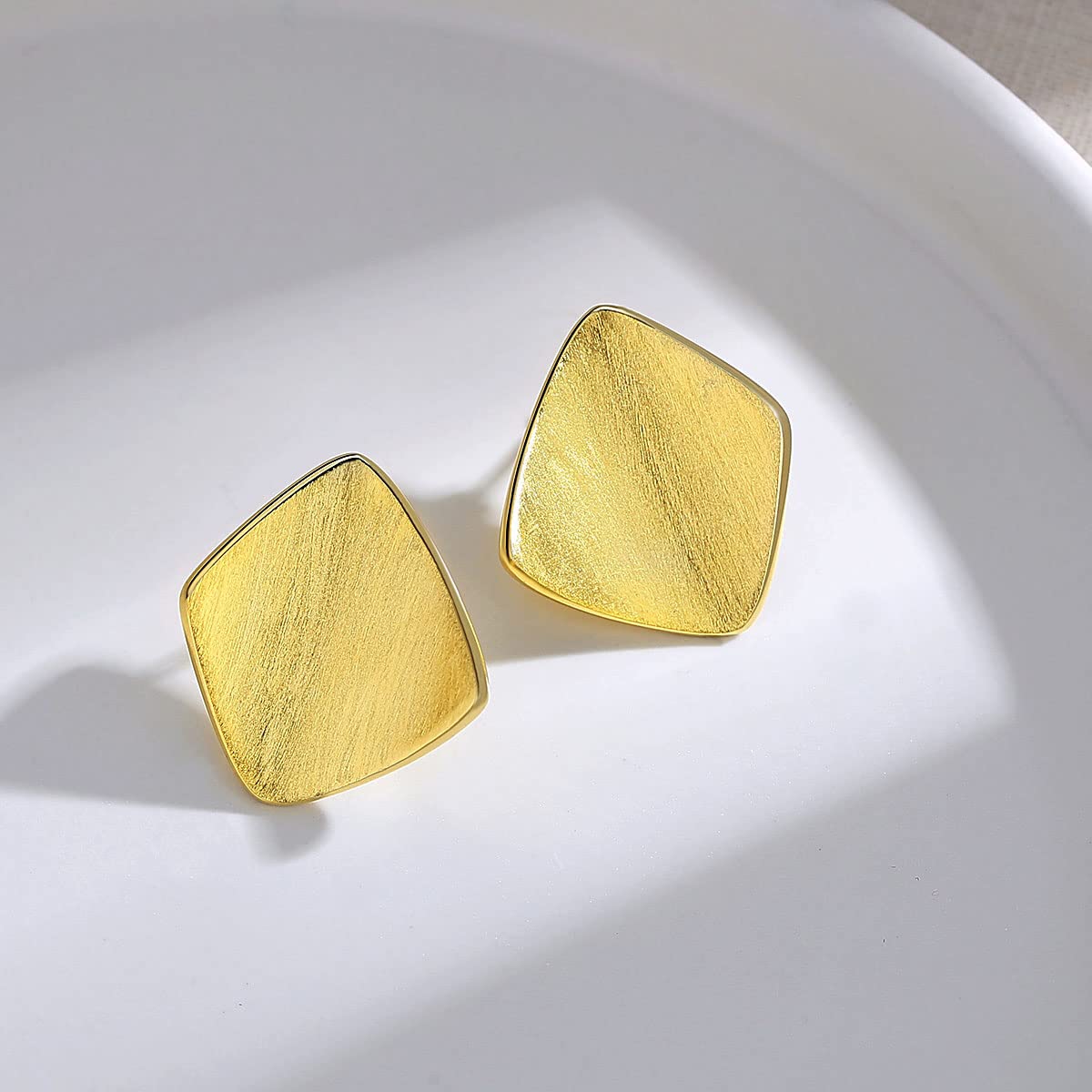 Geometric Stud Earrings for Women - Sterling Silver Irregular Vintage Jewelry Gifts - Perfect for Casual Wear, Parties & Special Occasions