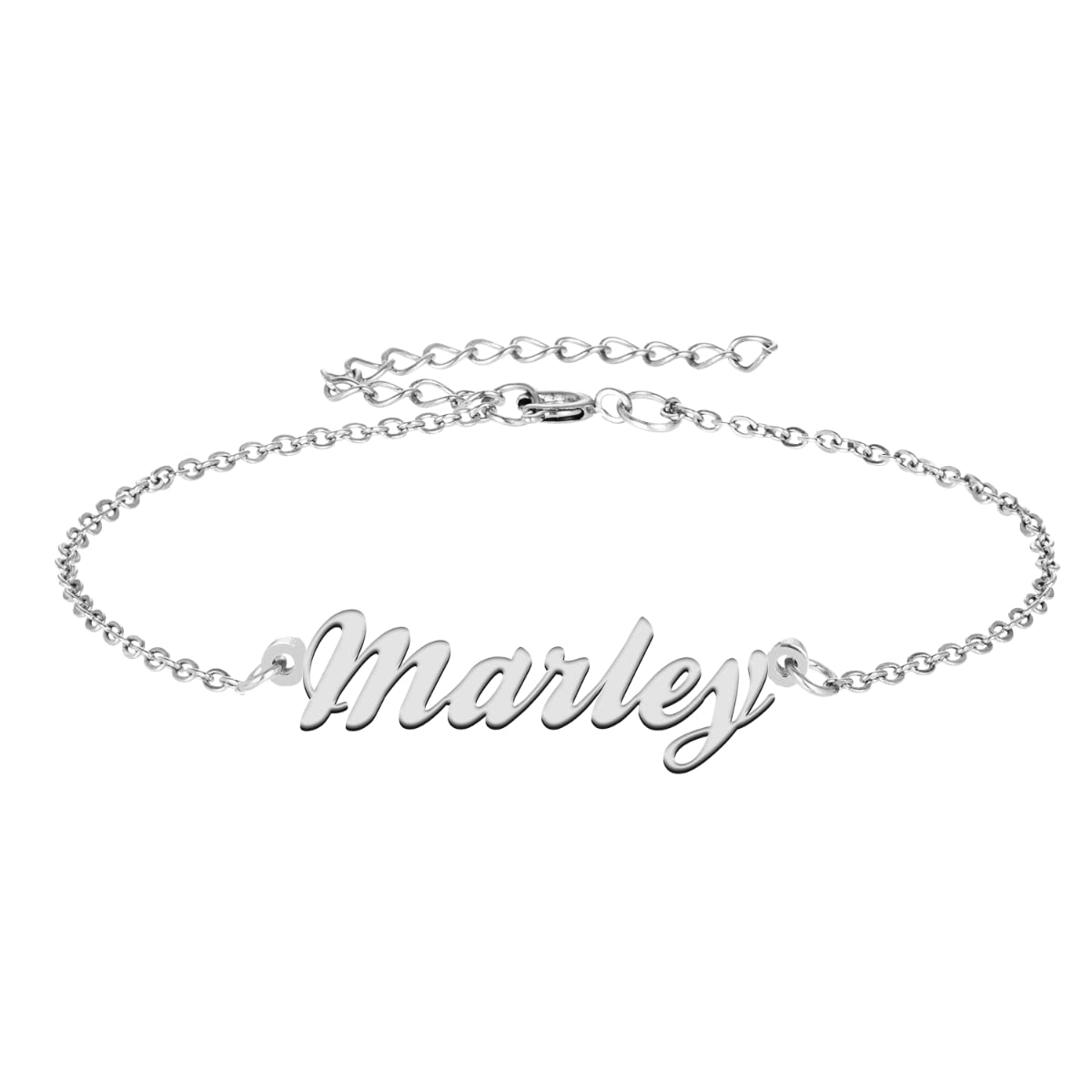 Personalized Name Bracelet for Women - Custom Engraved Charm Bracelet & Anklet - Unique Mother's Day Gift for Mom - Perfect for Birthdays, Anniversaries & Everyday Wear