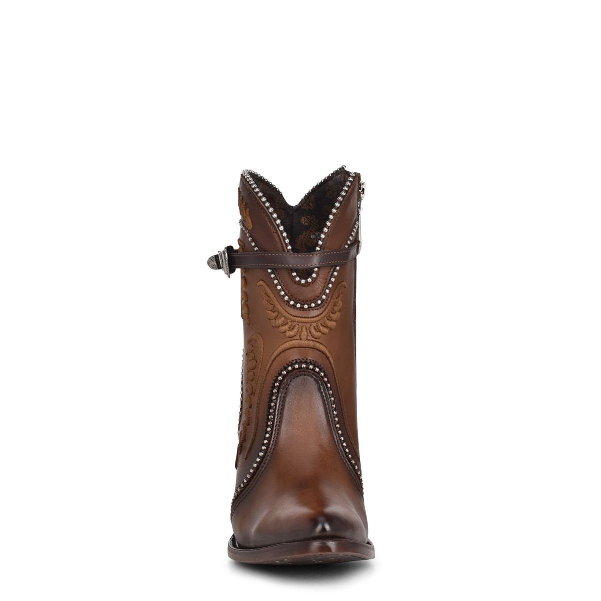 Women's Western Cowgirl Ankle Boots - Genuine Cowhide Leather, Brown Cuadra Style - Perfect for Rodeo, Country Dancing & Casual Wear