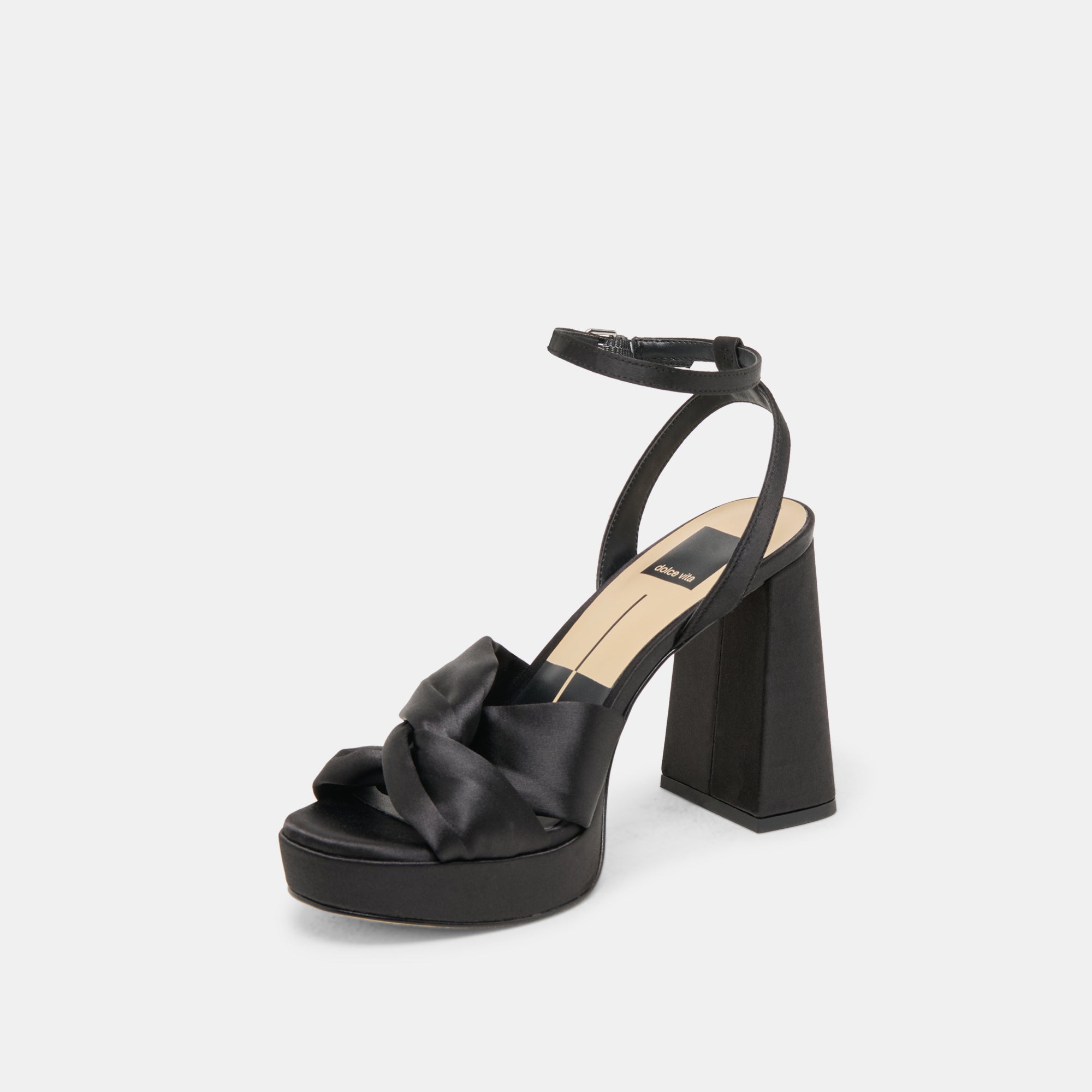 PARLO HEELS ONYX SATIN - Elegant High Heels for Women, Perfect for Parties, Weddings & Evening Events