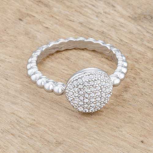 Exquisite Cubic Zirconia Rhodium Plated Ring for Women - Elegant Gift for Anniversary, Engagement & Special Occasions