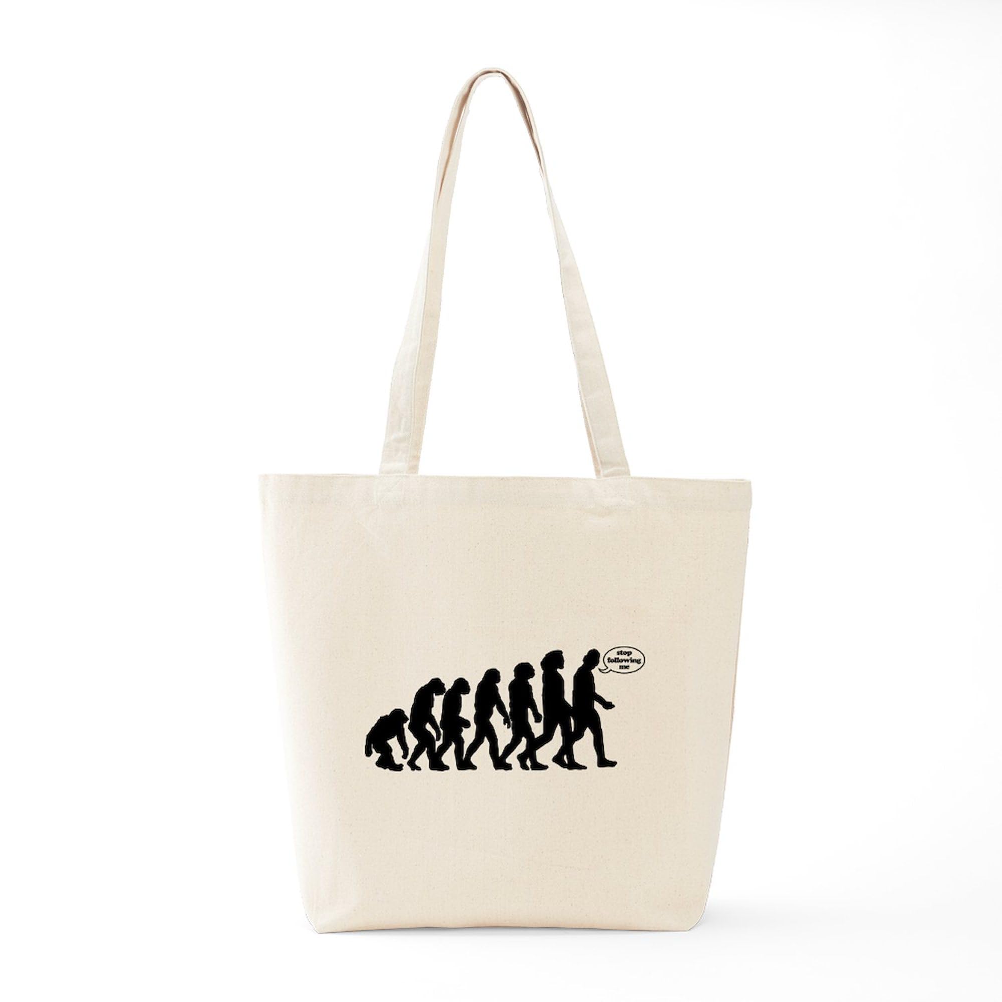 Stop Following Me Tote Bag - Natural Canvas Reusable Shopping Bag for Groceries, Beach & Everyday Use | Eco-Friendly Cotton Tote with Funny Slogan