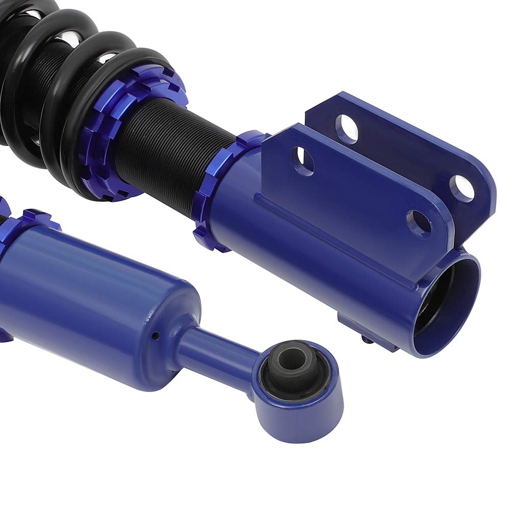 ECCPP Adjustable Height Coilover Suspension Kit - Blue Coil Spring Shocks for 2002-2006 Mitsubishi Lancer | Performance Upgrade for Street Racing & Off-Road Driving
