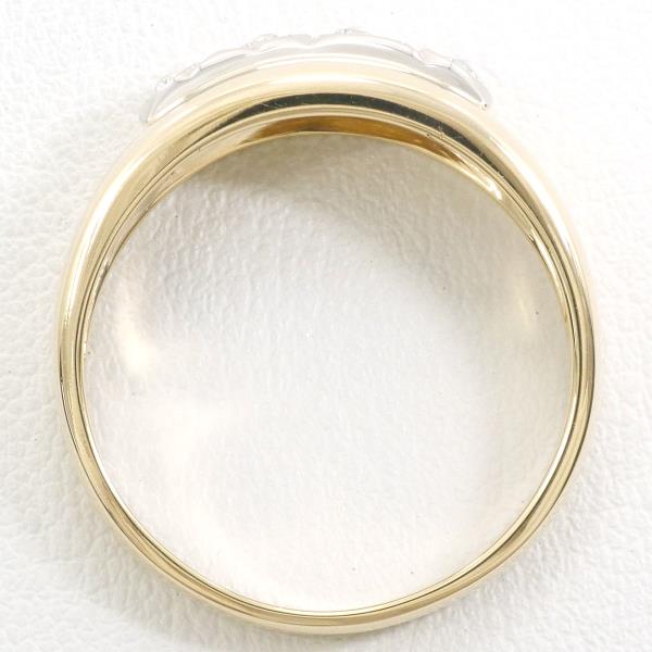 14K Yellow Gold & White Gold Diamond Ring - Size 21 | Elegant Wedding Band, Anniversary Gift & Engagement Jewelry for Women