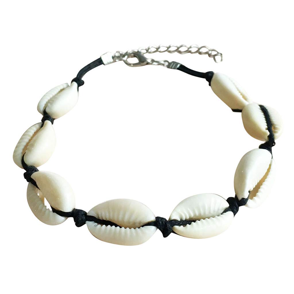 Adjustable Seashell Body Pendant Chain for Women - Black Bohemian Beach Jewelry for Summer Festivals, Vacations & Photo Shoots