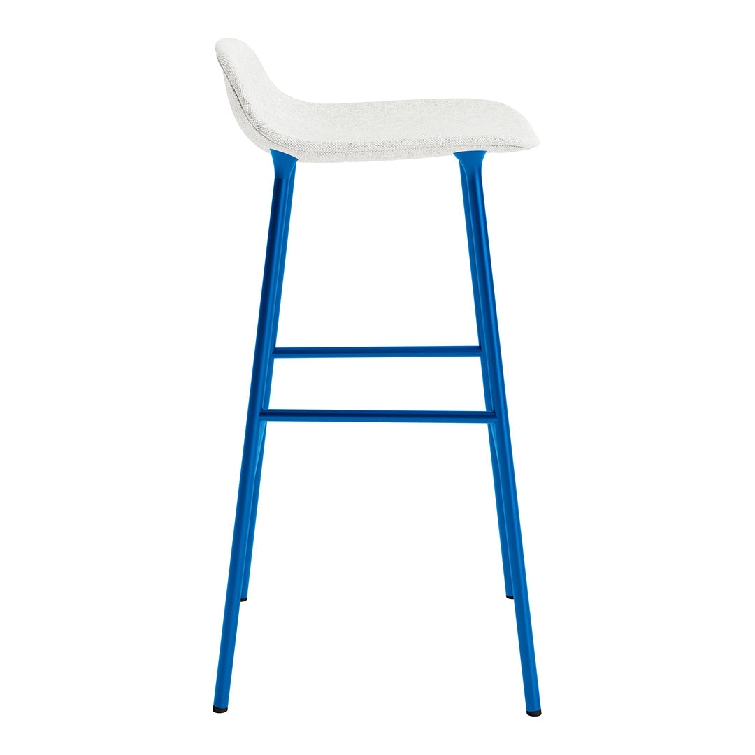 Modern Form Bar Stool with Metal Legs & Upholstered Seat - Perfect for Kitchen Islands, Home Bars & Commercial Use