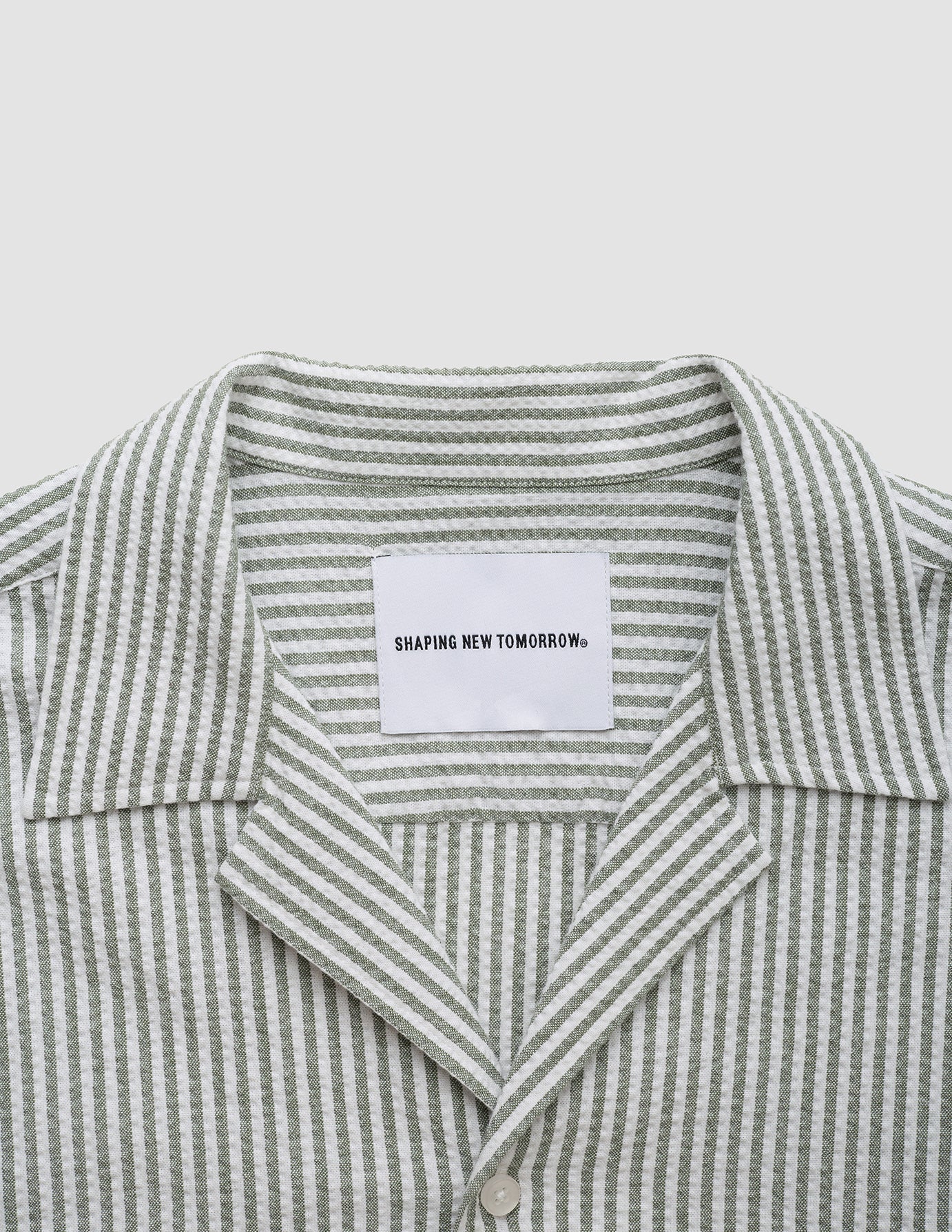 Breathable Seersucker Short Sleeve Shirt for Men - Green Striped Casual Button Down Shirt | Perfect for Summer, Beach Vacations & Outdoor Activities