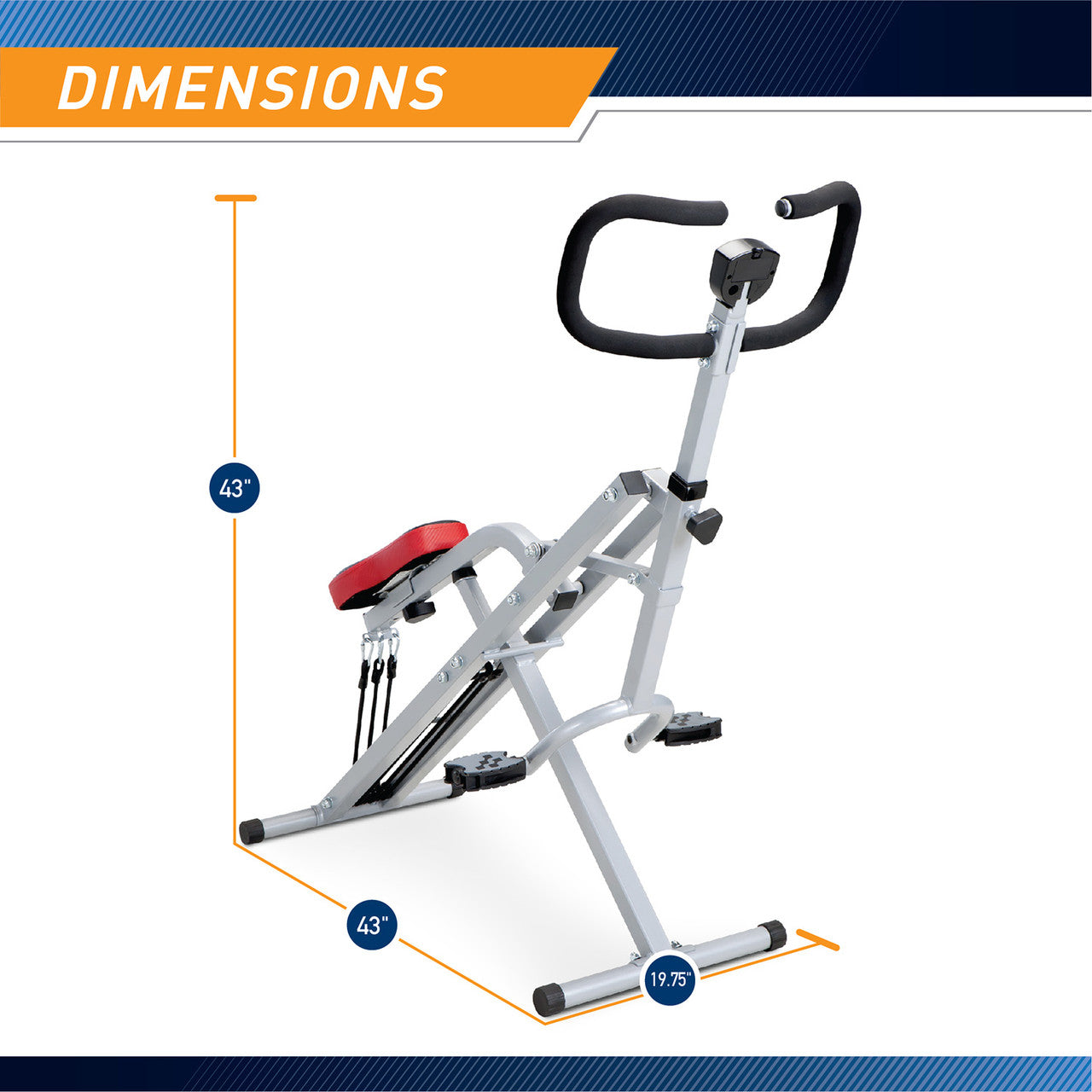 Marcy XJ 6334 Squat Rider Machine - Glute & Quad Workout Equipment for Home Gym | Perfect for Leg Toning, Strength Training & Full Body Exercise