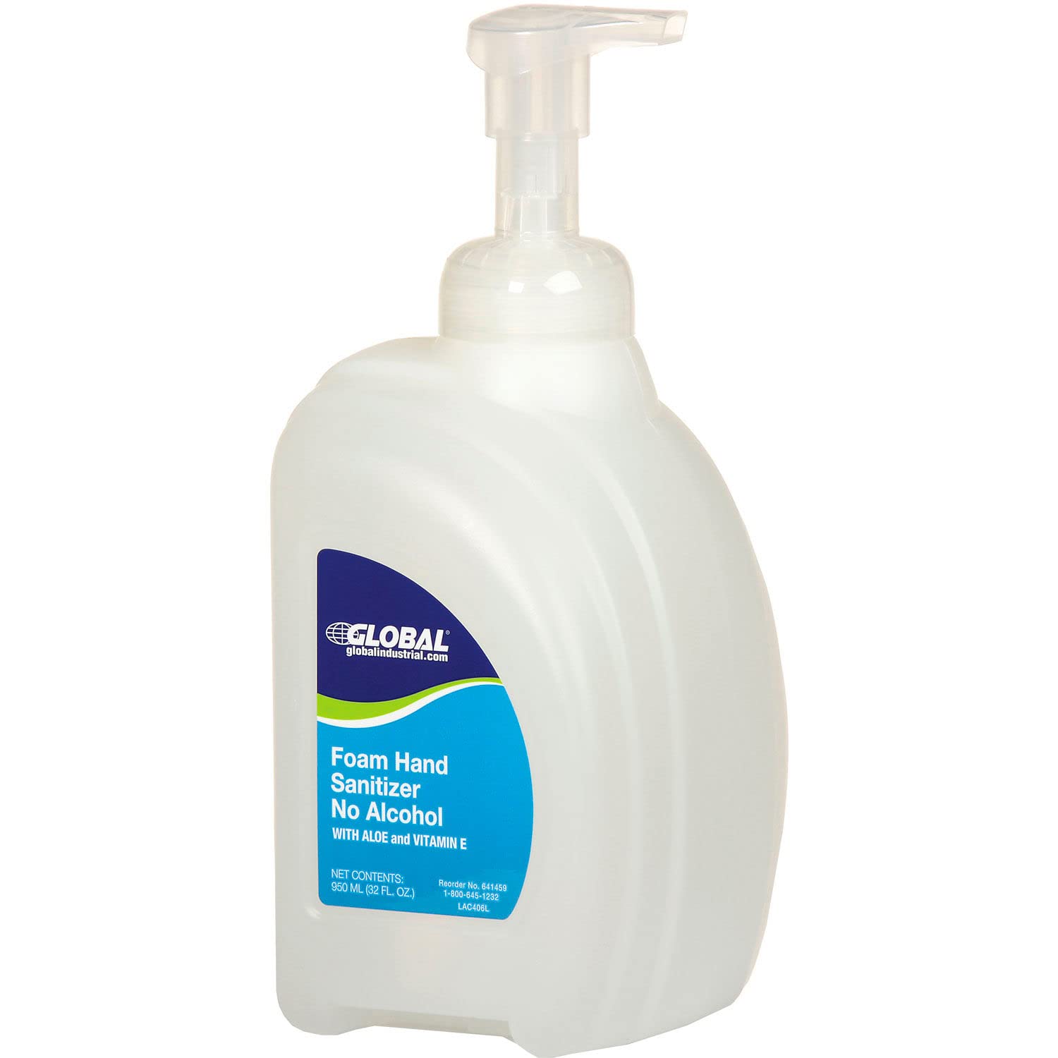 Alcohol-Free Foam Hand Sanitizer for Industrial Use - Linen Scent, 32 oz (8 Bottles/Case) | Gentle Skin Cleansing for Offices, Hospitals & Public Spaces
