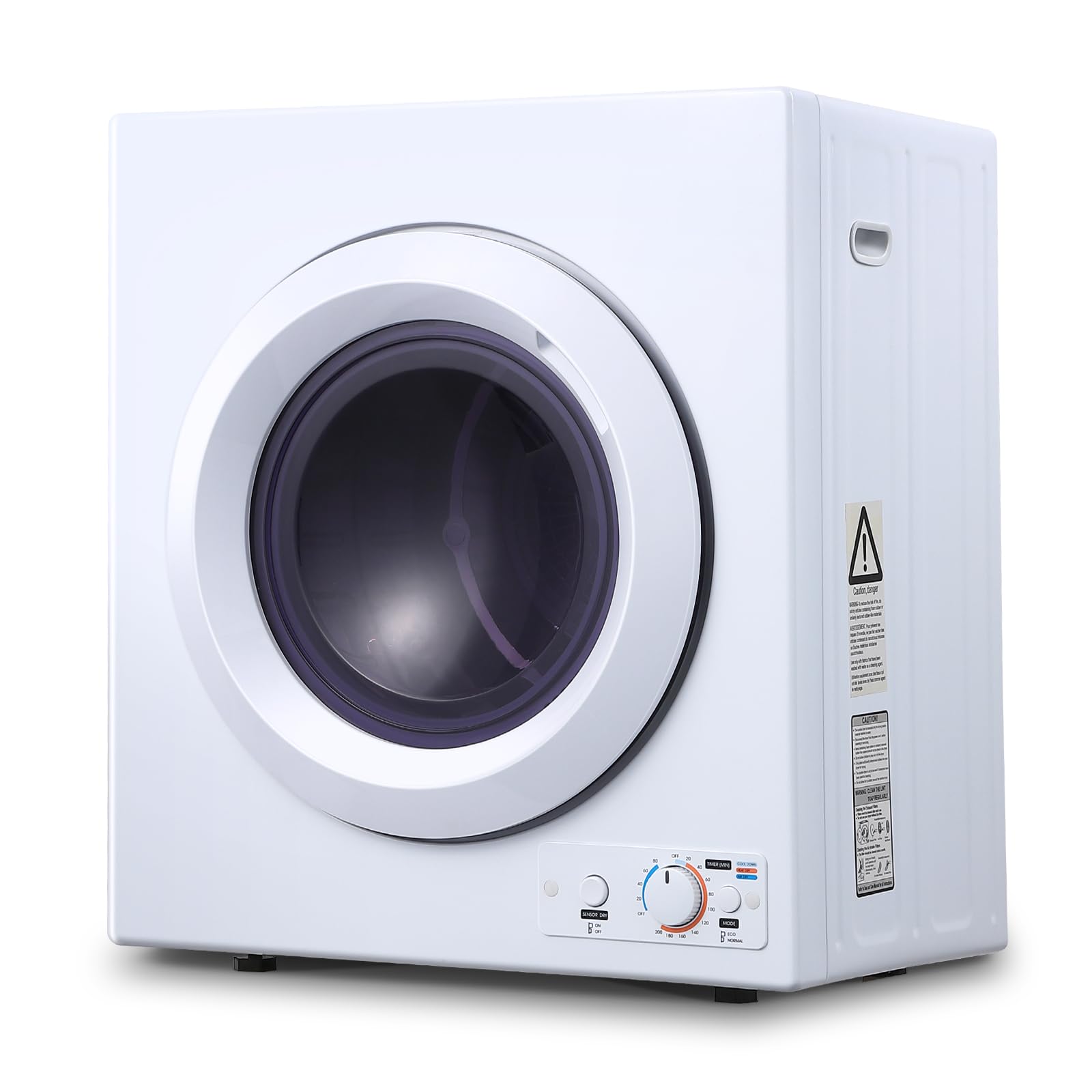 2.65 cu. ft. Compact 1400W Front Load Electric Clothes Dryer with Stainless Steel Tub & Easy Control Knob - Portable Laundry Machine for Apartments, Dorms & RVs (110V) - Perfect for Small Spaces & Quick Drying