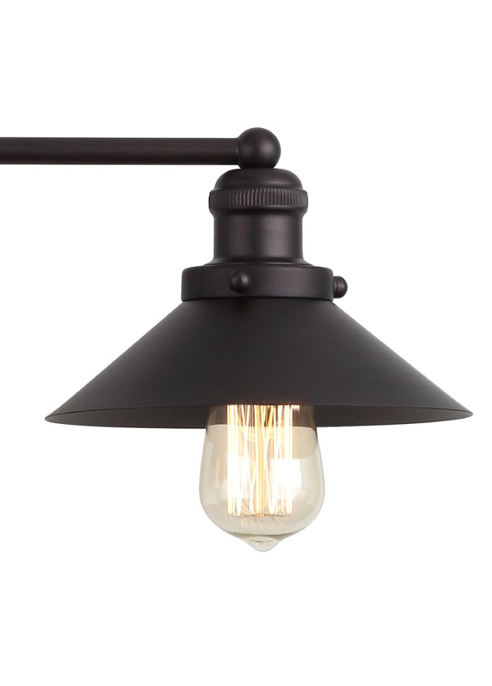 July Metal Shade Sconce - Vintage Wall Light Fixture for Bedroom, Living Room & Hallway - Matte Black Industrial Wall Sconce Lighting