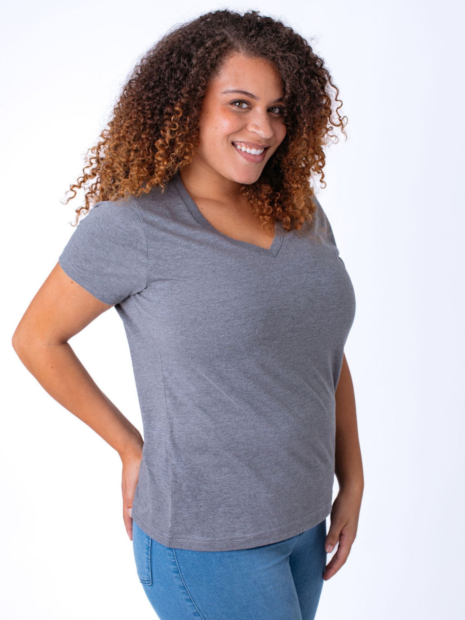 Best Selling Women's V-Neck T-Shirts 5-Pack - Soft & Comfortable for Casual Wear, Workout, and Everyday Use