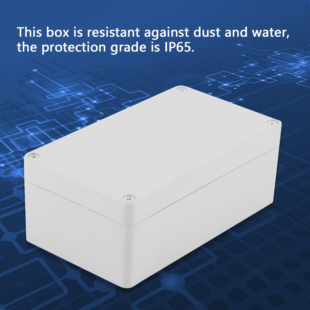 ABS Electrical Junction Box 158x90x60mm - White Waterproof Cable Enclosure for Wiring & Instrument Protection | Ideal for Home, Office & Outdoor Electrical Projects