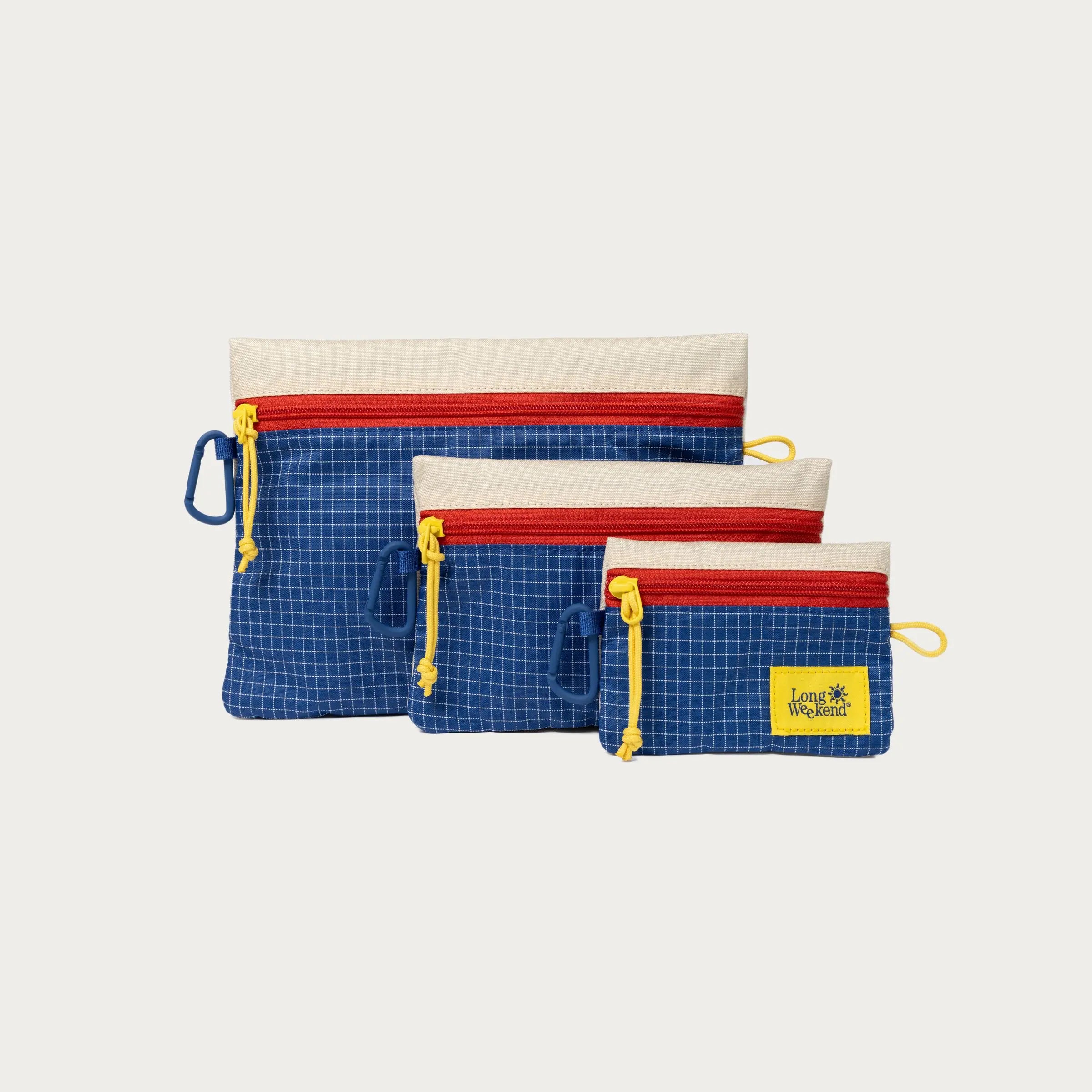 Everyday Zip Pouches Bundle - Waterproof & Durable Organizer for Travel, Gym, Makeup & Office Supplies | Multi-Purpose Storage Solution