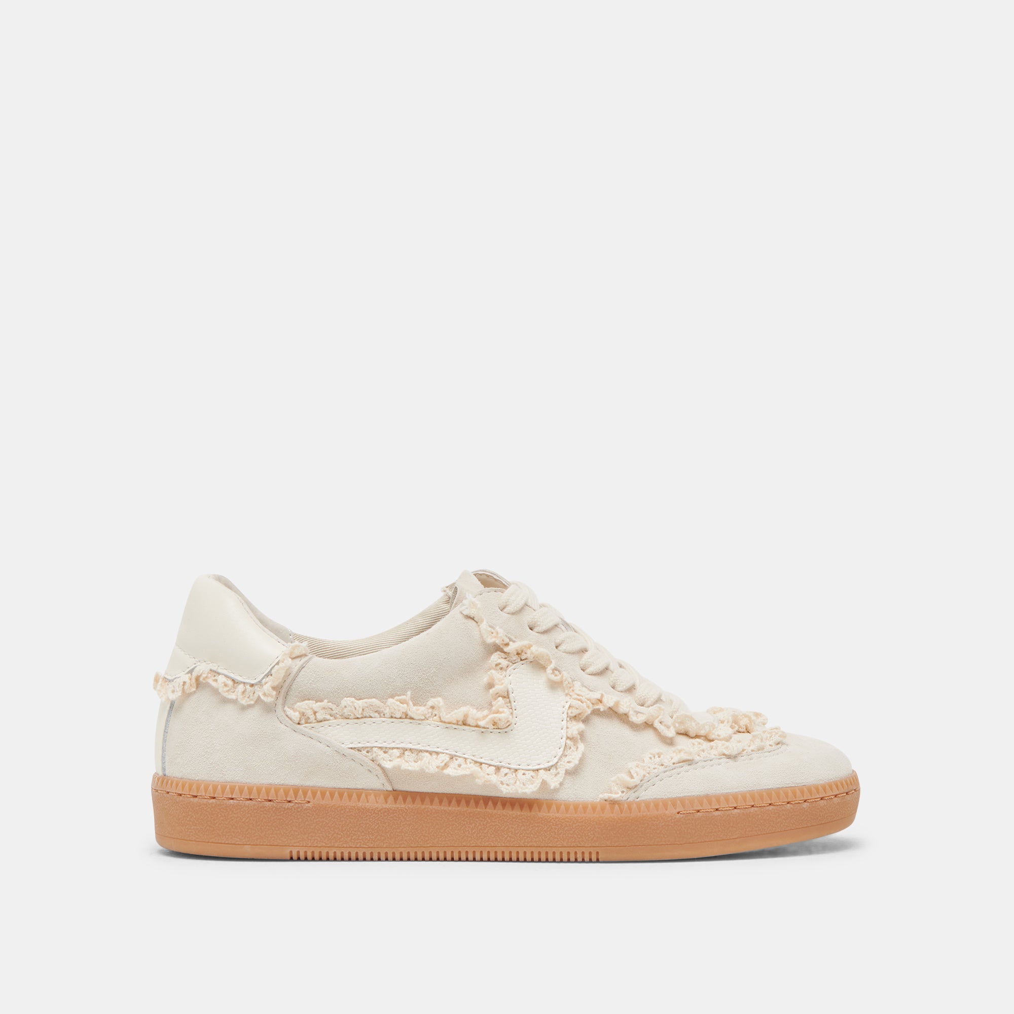 Ivory Suede Notice Lace Sneakers - Stylish & Comfortable Women's Shoes for Casual Wear, Work & Everyday Fashion