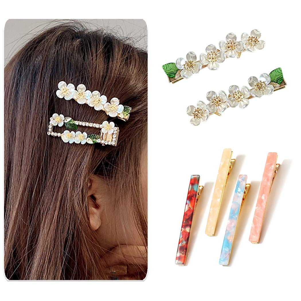 60PCS DIY Silicone Resin Hair Clips - Pearl Hairpins & Bow Clips for Women and Girls (Golden) | Perfect for Parties, Weddings, and Daily Hair Styling