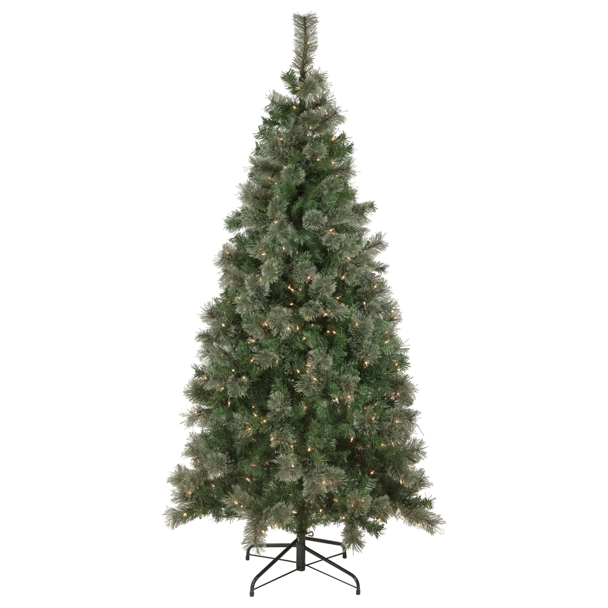 6.5ft Pre-Lit Oregon Cashmere Pine Artificial Christmas Tree with Clear Lights - Green Holiday Decor for Home, Office & Party Decoration