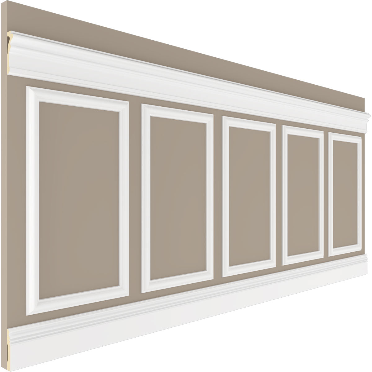 Ashford Traditional Wainscot Paneling Kit - 94.5 Inch Long Premium Wood Wall Paneling for Home & Office Decor | Easy DIY Installation for Living Room, Dining Room & Bedroom