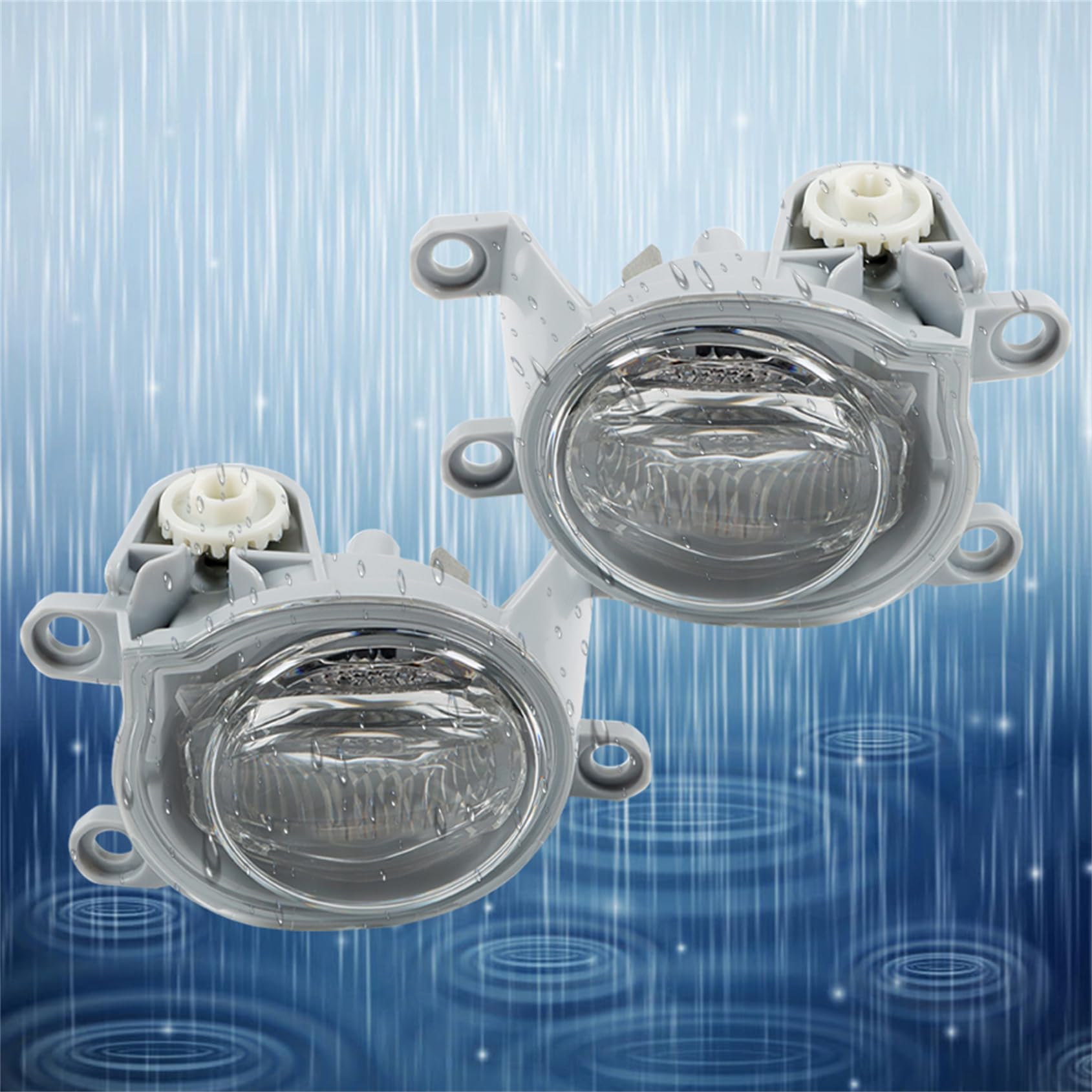 2-Pack Clear Fog Light Assembly with Bulbs & Wiring Kit - Compatible with 2019-2021 Toyota Corolla Hatchback | Durable Replacement for Improved Night Visibility & Style Upgrade