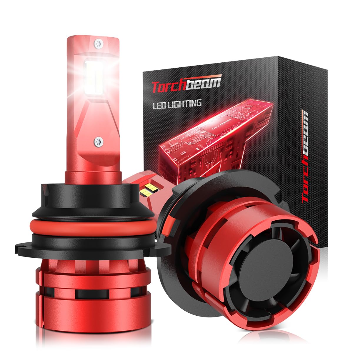 Torchbeam 9007/HB5 LED Bulbs Combo - 6500K Cool White High Brightness for ATVs, Powersports, Fog Lights - Plug & Play, Pack of 2 - Perfect for Off-Roading, Night Driving & Adventure Vehicles