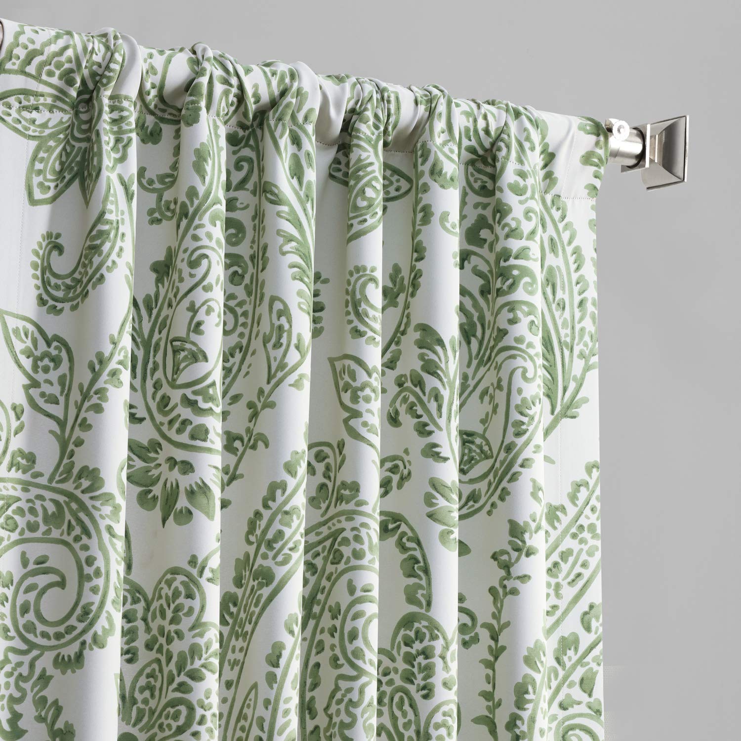 HPD Half Price Drapes Floral Printed Rod Pocket Blackout Curtains - 50