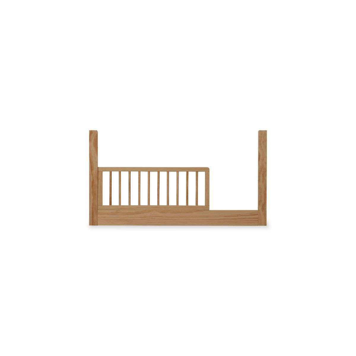 Fraser Coastal Cot Toddler Bed Half Frame - Natural Wood Baby Crib for Nursery & Kids Room | Safe & Sturdy Transition Bed for Toddlers