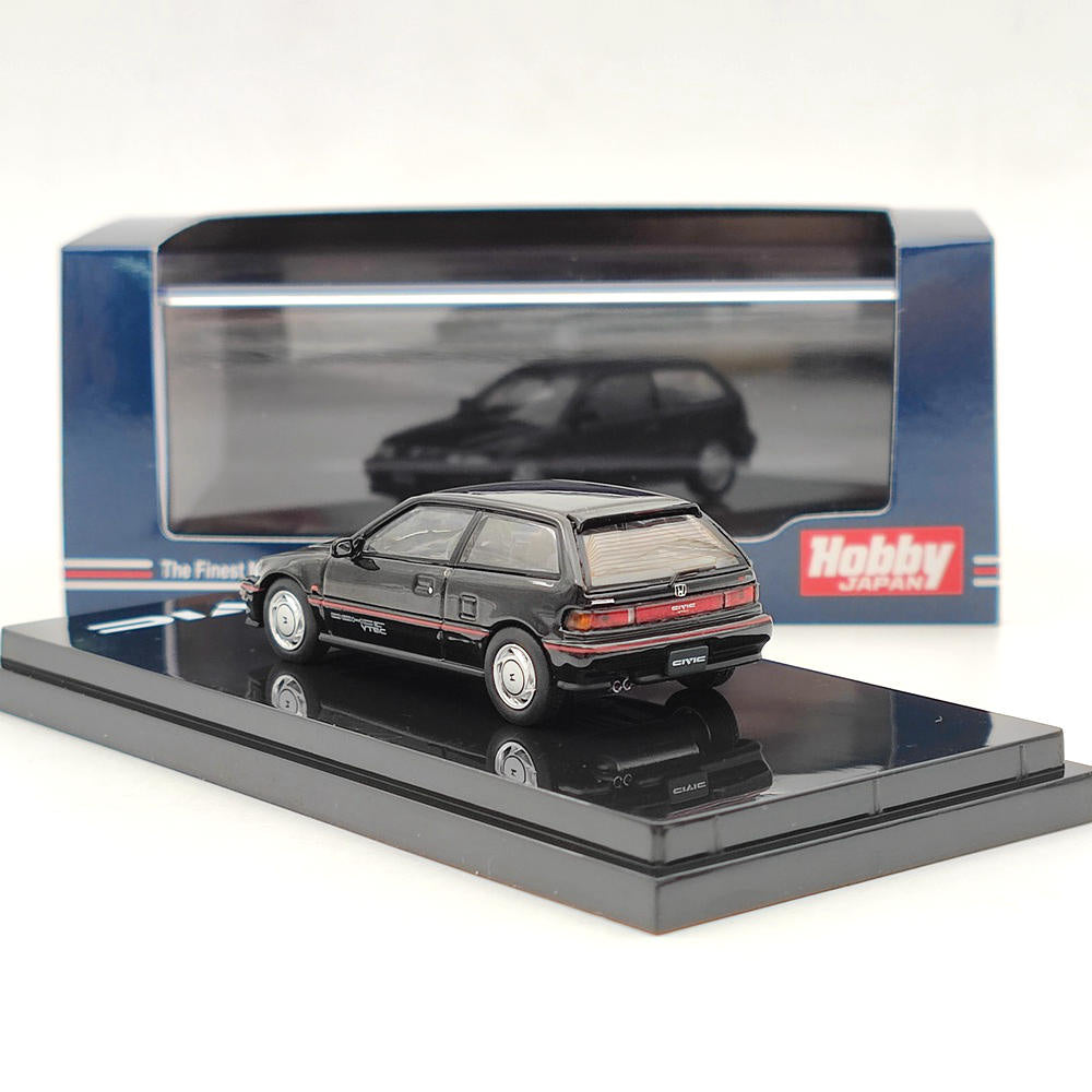 1/64 Scale Hobby Japan Honda Civic EF9 SiR Diecast Model Car - Black | Collectible Miniature Vehicle for Display, Gifts & Car Enthusiasts