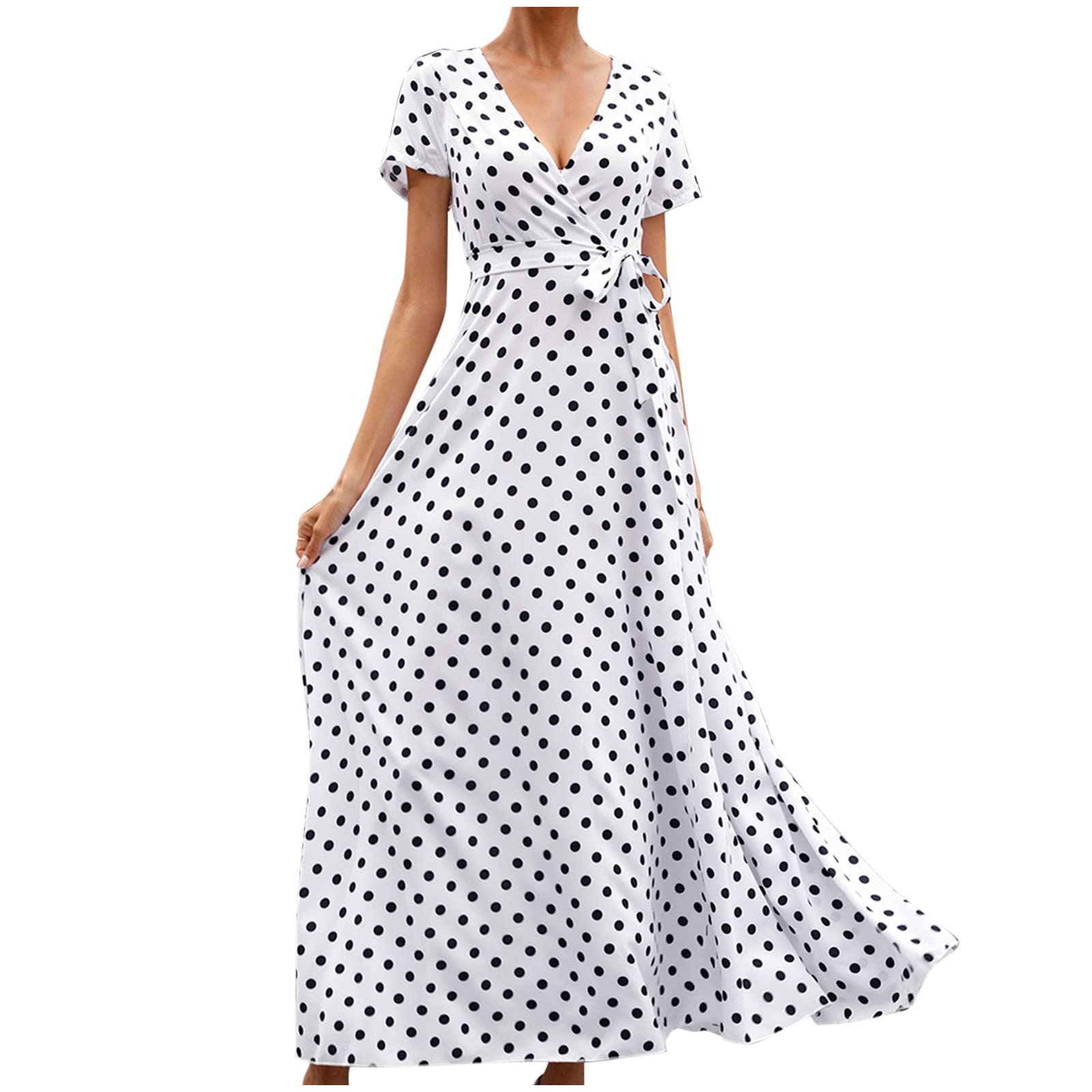 Women's Summer Sundresses - Floral Print, Short Sleeve, Ruffled & Flowy Beach Dress | One Shoulder & Sleeveless Options for Casual Outings, Vacations & Poolside Relaxation