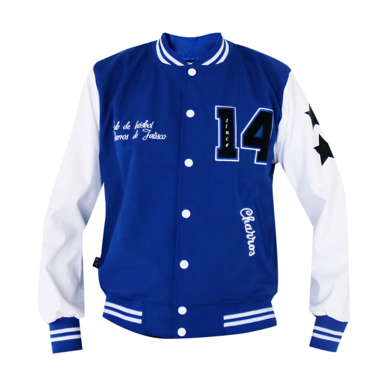 Varsity Jacket for Men - Blue Charro Style Baseball Letterman Jacket | Casual Wear, School Spirit, Sports Events, and Street Fashion