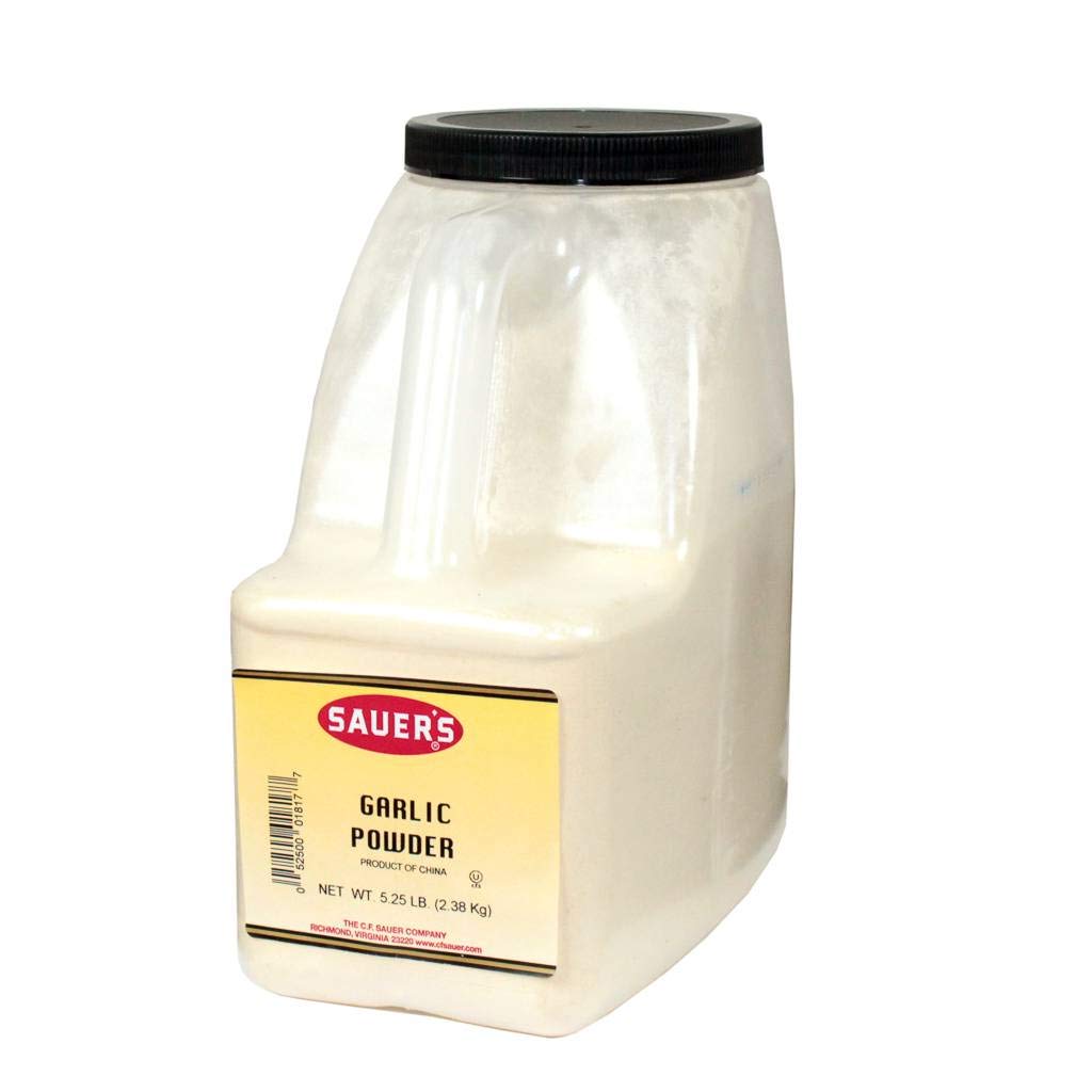 C.F. Sauer Foods Bulk Garlic Powder - 5.25 Pound (3 Pack Case) | All-Purpose Seasoning for Cooking, Baking & Grilling | Restaurant & Home Kitchen Essential