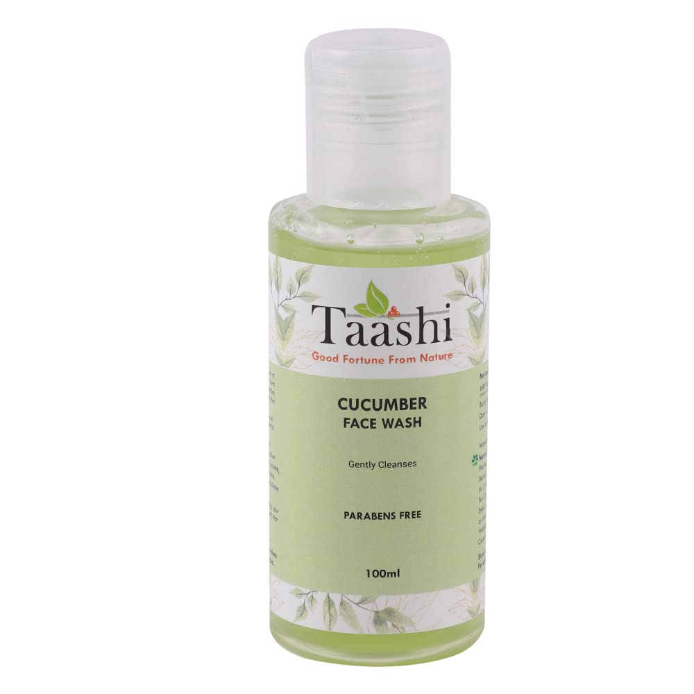 Taashi Cucumber Face Wash 100ml - Natural Brightening Cleanser for Glowing Skin | Gentle Daily Facial Cleanser for All Skin Types | Perfect for Morning & Night Skincare Routine