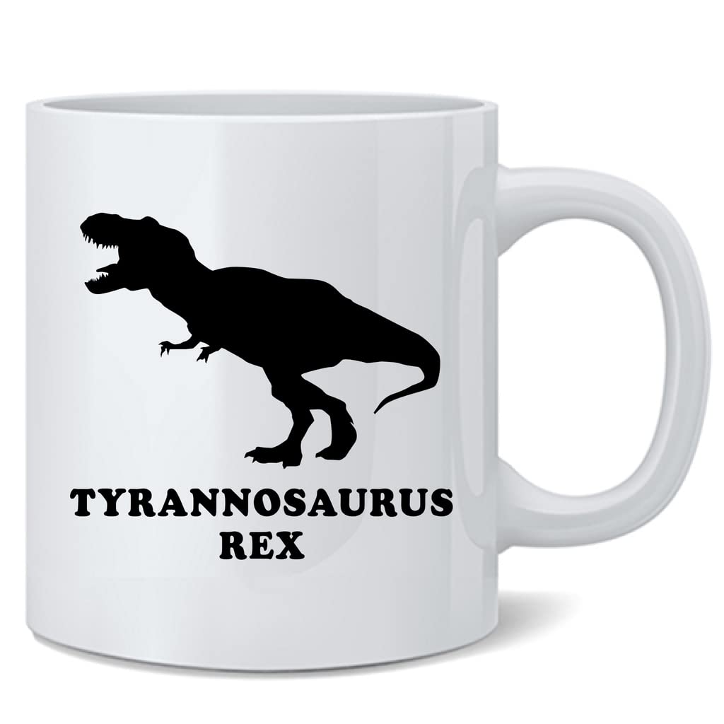 Poster Foundry TRex Tyrannosaurus Rex Dinosaur Coffee Mug - 11oz Ceramic Dinosaur Themed Coffee Cup with Handle - Perfect for Home, Office, Gifts & Dinosaur Lovers