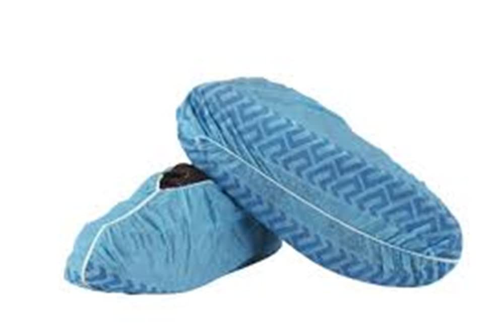 Non-Slip Polypropylene Shoe Covers - 150 Pairs XL (SC7PN/B) - Disposable Protective Footwear for Hospitals, Cleanrooms, and Home Use