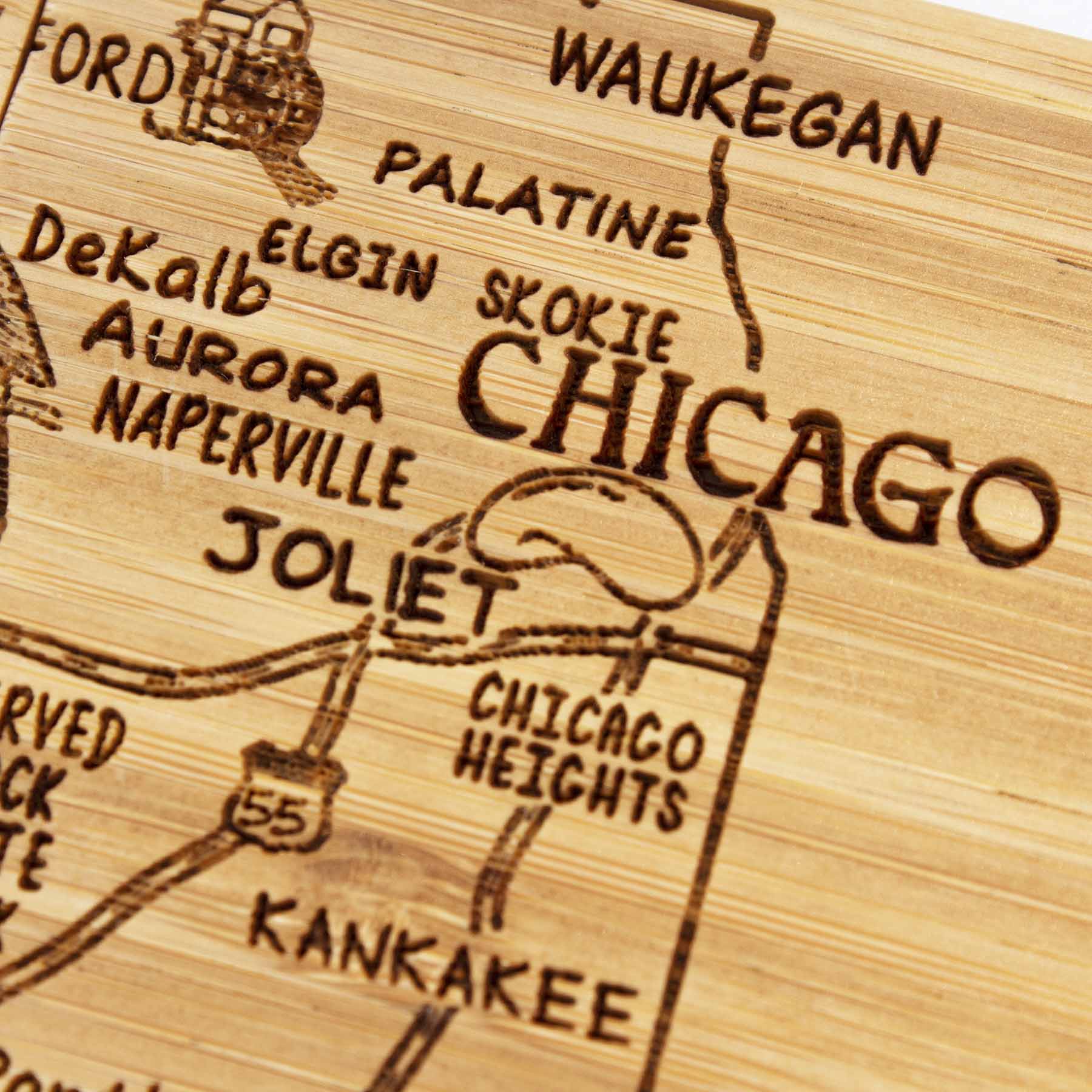 4-Piece Illinois State Puzzle Coaster Set with Storage Case - Perfect for Home, Office & Gifts - Fun & Functional Drink Coasters for Coffee, Tea & Beer