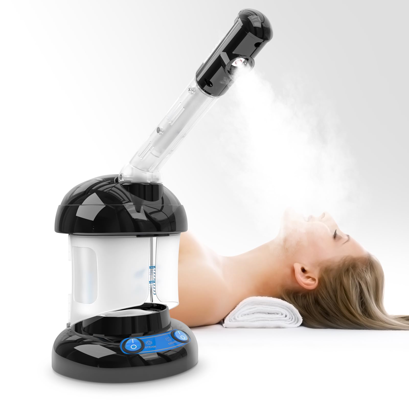 DEER BEAUTY Nano Ionic Facial Steamer - Portable Home & Salon Face Steamer for Skin Care, Hydration & Deep Cleansing | Perfect for Spa Days, Blackhead Removal & Pre-Makeup Prep