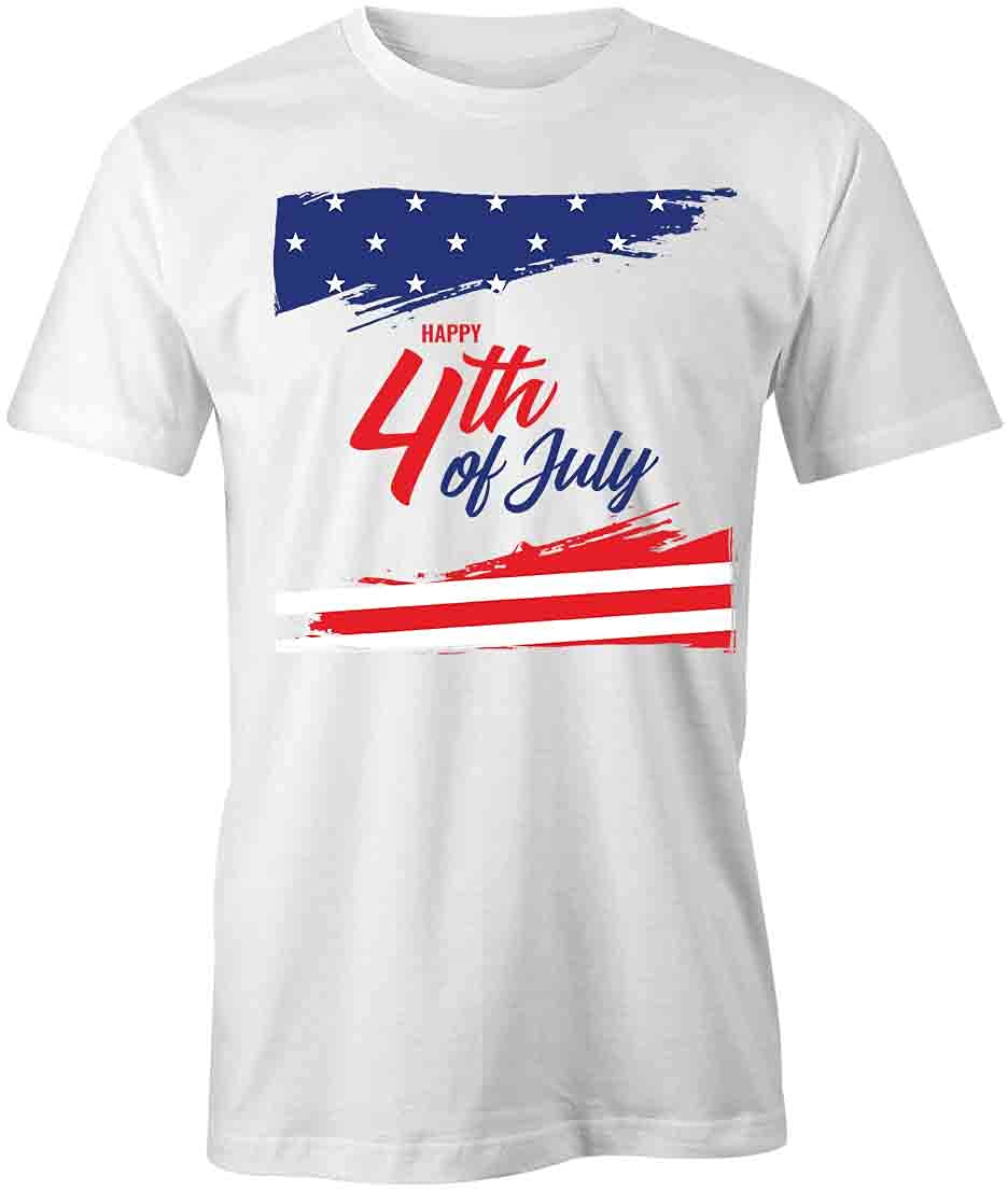 4th of July Patriotic T-Shirt | American Flag Graphic Tee, Comfortable Cotton Shirt for Men & Women - Perfect for Independence Day Celebrations, BBQ Parties & Summer Festivals