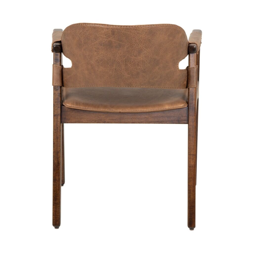 Cyan Design 11813 Boss Chair - Medium Brown Distressed Leather Office Chair for Executive Workspace | L 18051 | Modern Leather Desk Chair for Home & Office Decor