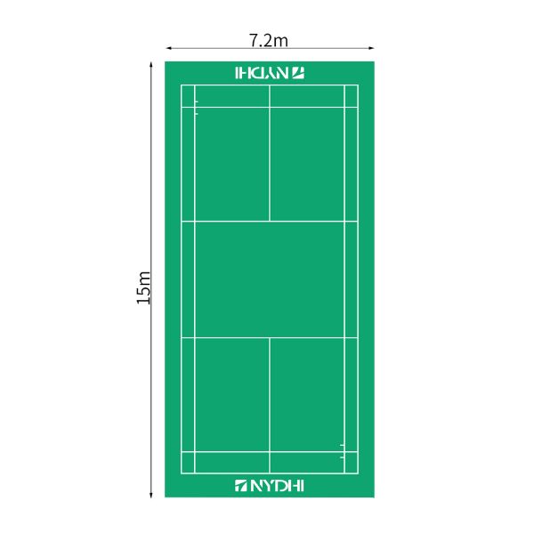NYDHI Professional Tournament-Level Badminton Court Mat with Sand Surface (Model NC1020) - Perfect for Indoor/Outdoor Sports & Training Facilities