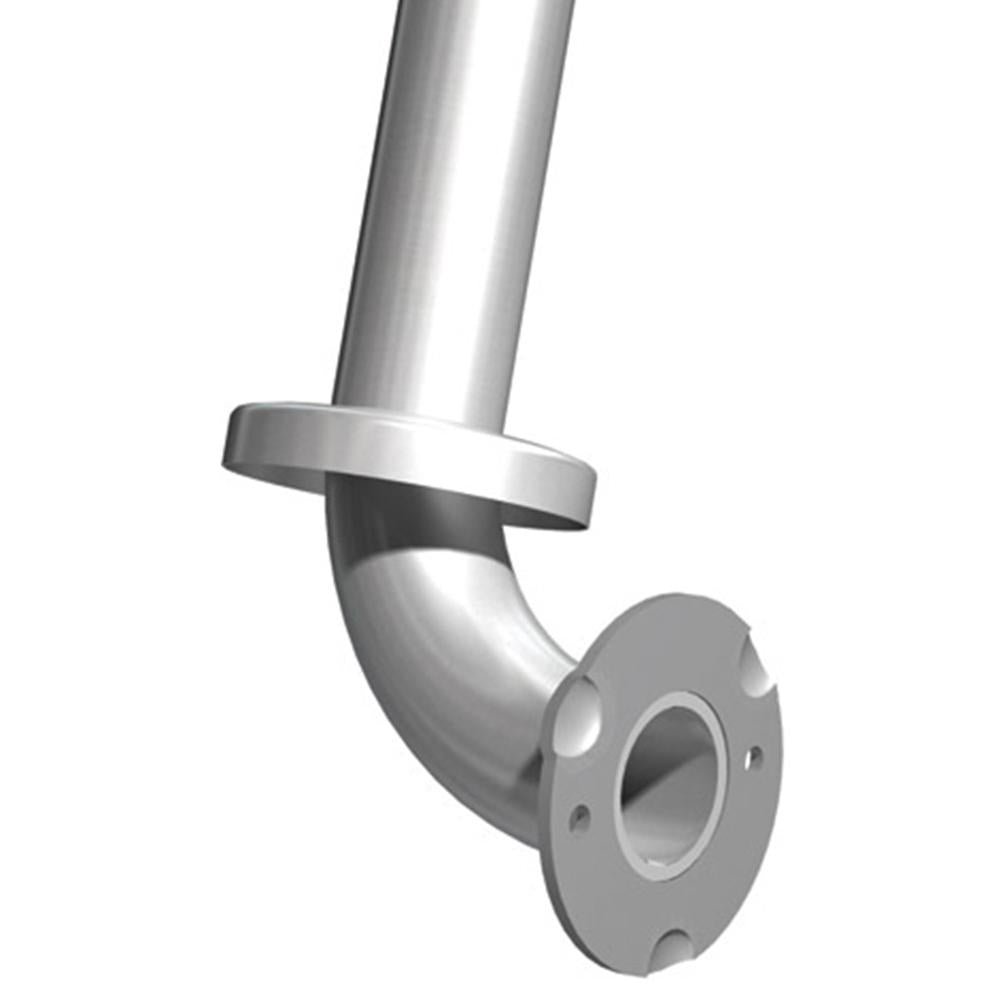 ASI 3702 48-Inch ADA Compliant Grab Bar with Intermediate Support - Straight Snap Flange Design in Satin Finish - Bathroom Safety Handle for Showers & Toilets - Ideal for Elderly & Disabled Accessibility