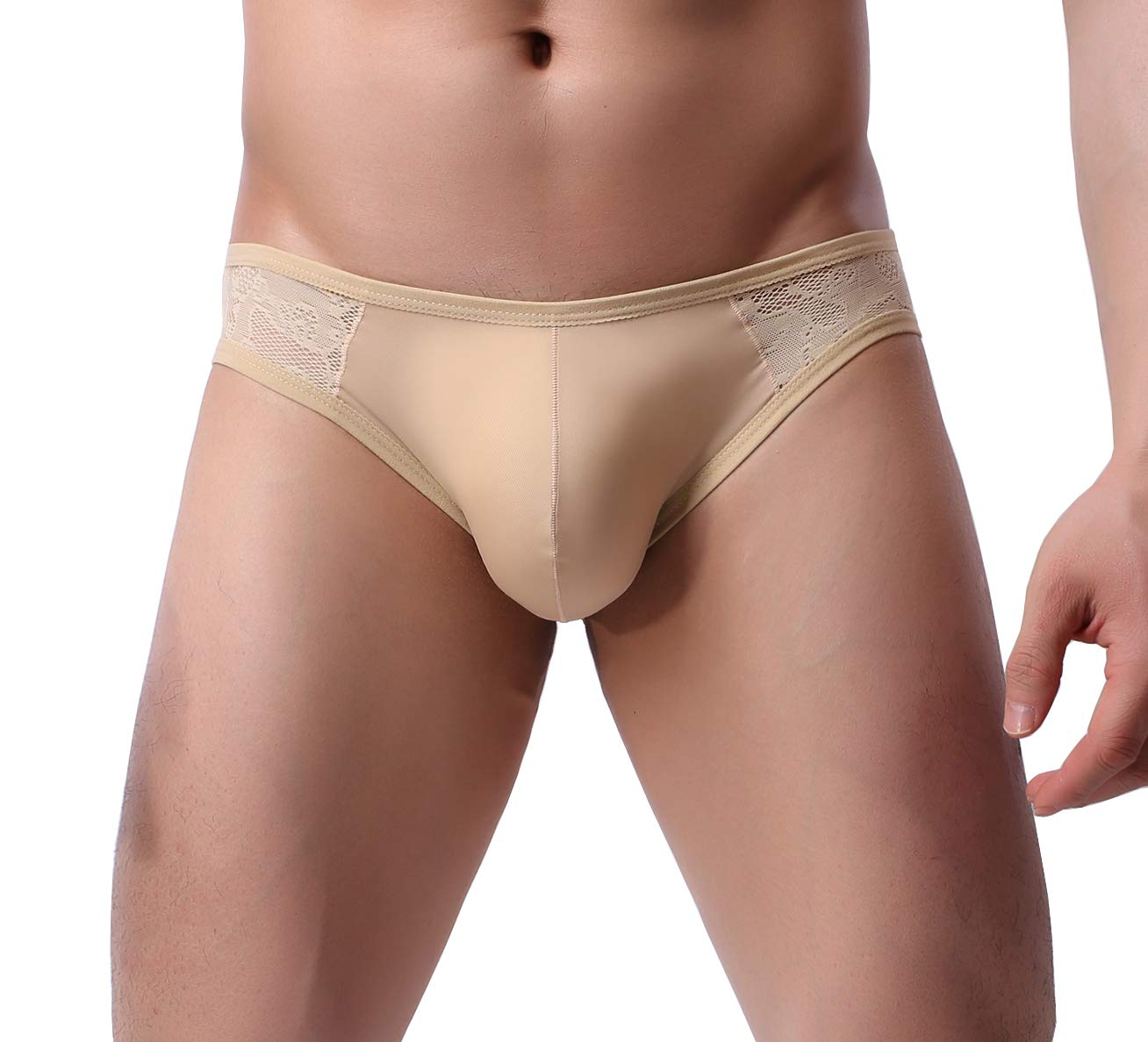 YATEEN Men's Silk Bikini Briefs - Low Rise Underwear for Comfort & Style - Perfect for Everyday Wear, Sleep & Lounge