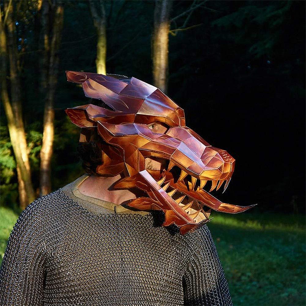 Game of Thrones Mask - House Targaryen Dragon Design, Adjustable Face Cover for Cosplay, Halloween & Fantasy Events - Perfect for GOT Fans, Collectors & Medieval Theme Parties