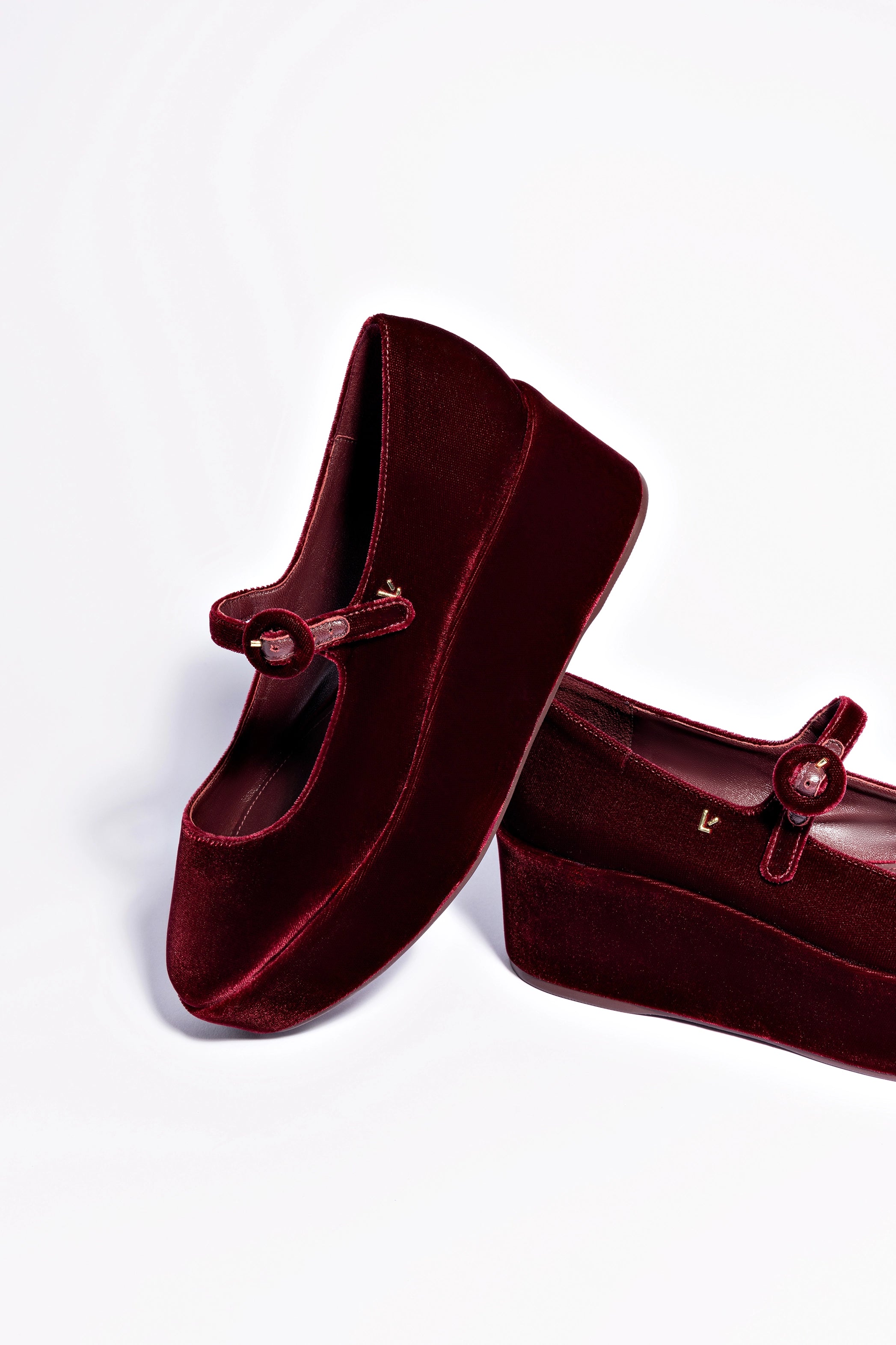 Blair Women's Flatform Sandals in Wine Velvet - Comfortable & Stylish Summer Shoes for Casual Outings, Beach, and Date Nights