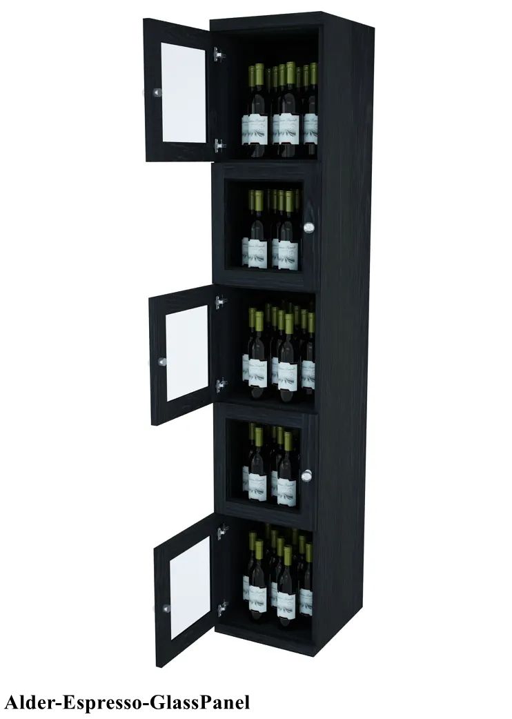 Vinostor Wine Lockers - 5 Locking Bins, 83 5/8