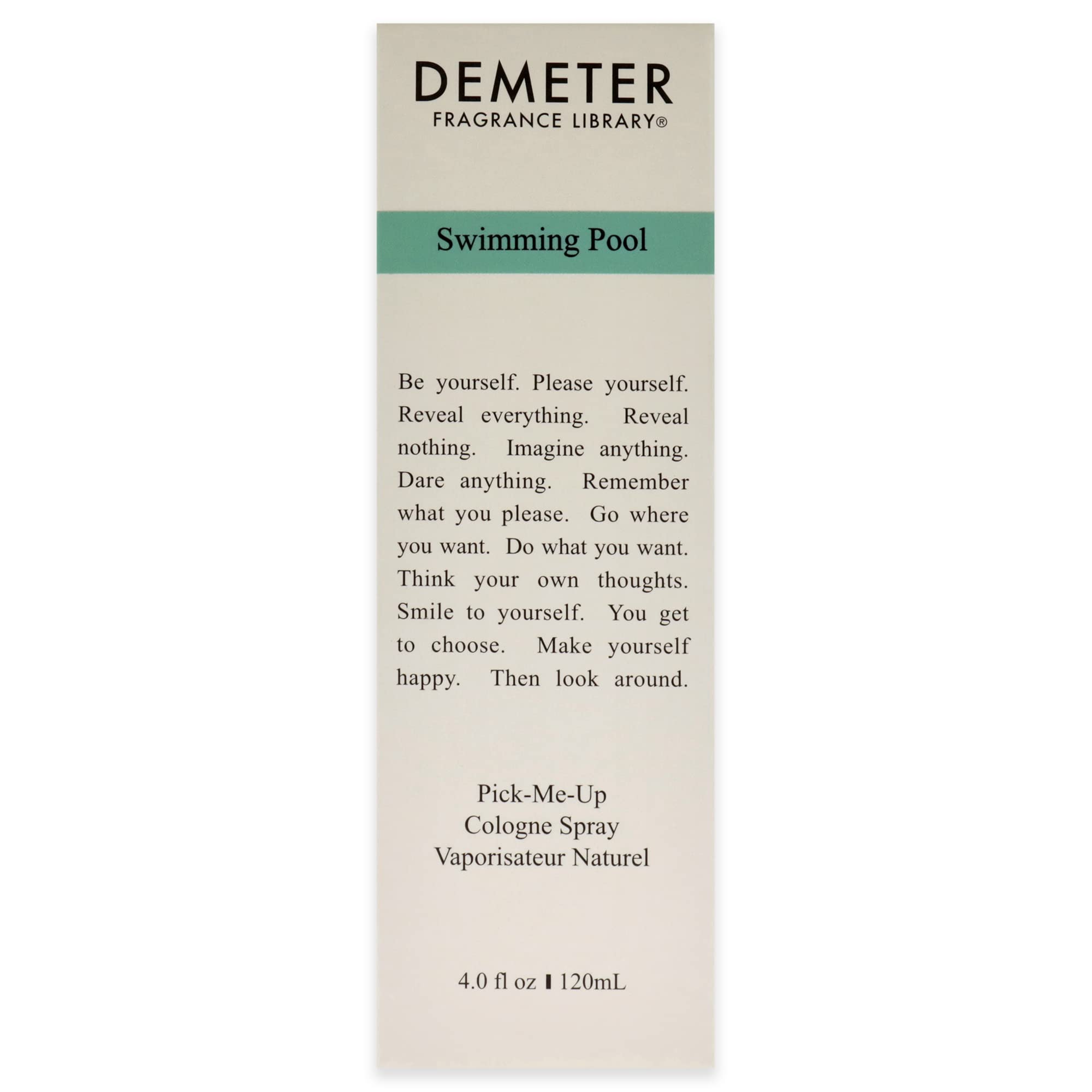 Demeter Cologne Spray for Women - Swimming Pool Scent, 4 oz Fresh Aquatic Perfume | Perfect for Summer, Beach Days & Poolside Relaxation
