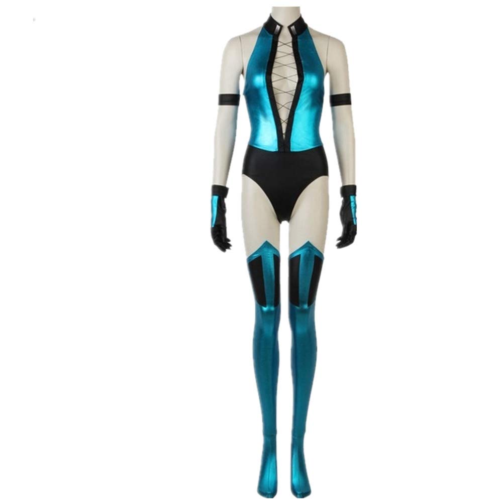 Mortal Kombat X Kitana Cosplay Costume - Premium Custom Made Halloween Costume with Kitana Mask | Perfect for Cosplay Events, Halloween Parties & Video Game Conventions